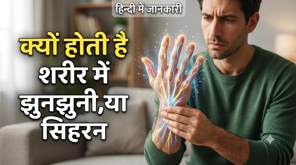 झुनझुनी और, शरीर में सिहरन के कारण - हिंदी में जानकारी।