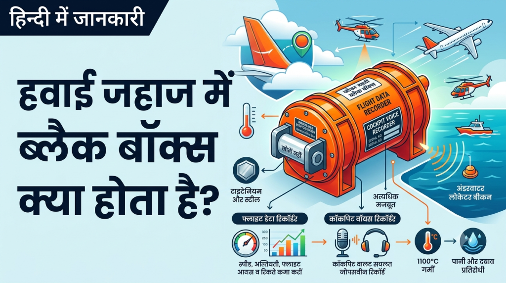 ब्लैक बॉक्स क्या होता है - नारंगी रंग का फ्लाइट डेटा रिकॉर्डर और उसकी विशेषताएं (हिन्दी में जानकारी)